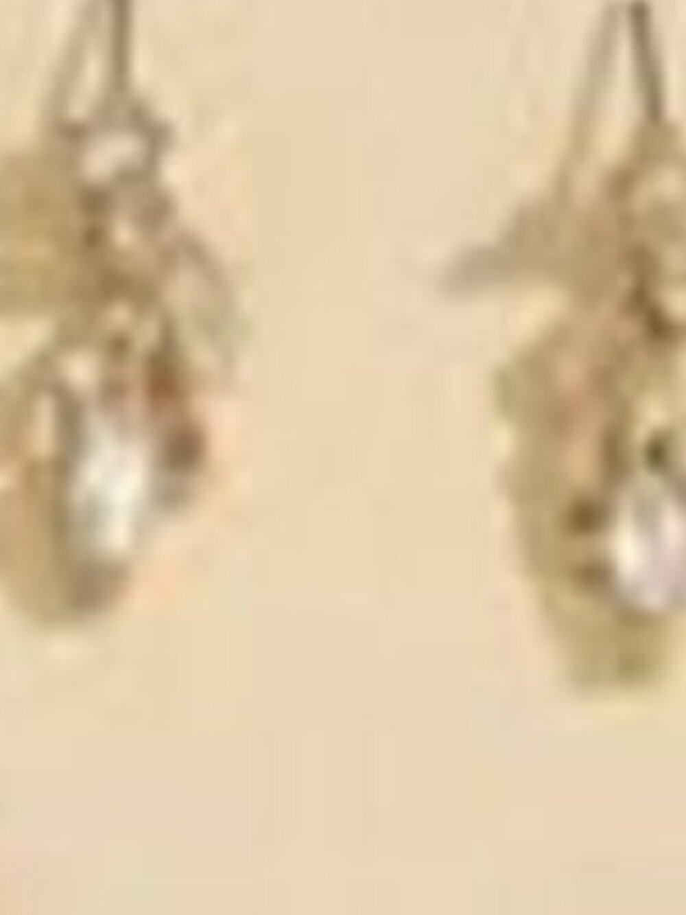 Golden Tree Leaf Shaped Glass Earrings Necklace For Pa Dainty